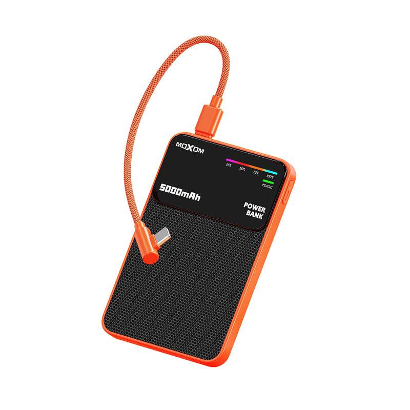 Power Bank Magsafe Moxom MX-PB199 fast PD 20W + wireless 15W Type C - Type C 5000mAh narandžasti