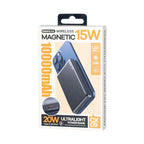 Power Bank MagSafe REMAX CX09 PD 20W + wireless 15W 10000mAh sivi