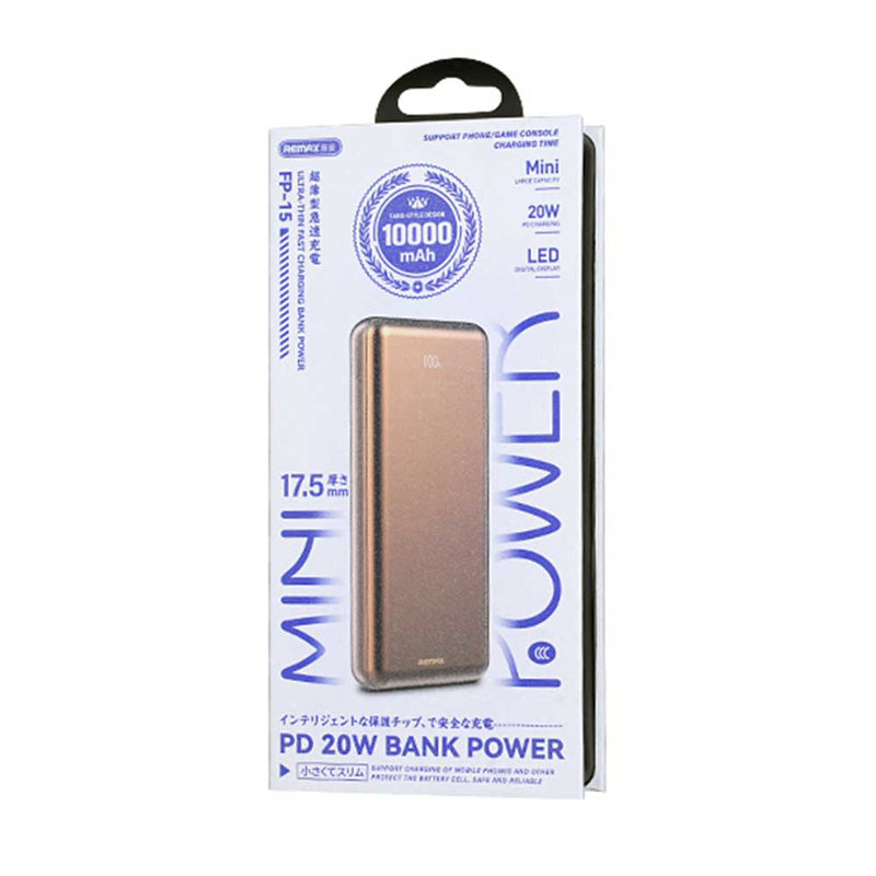 Power Bank REMAX FP-15 PD20W Fast charge 10000mAh zlatni