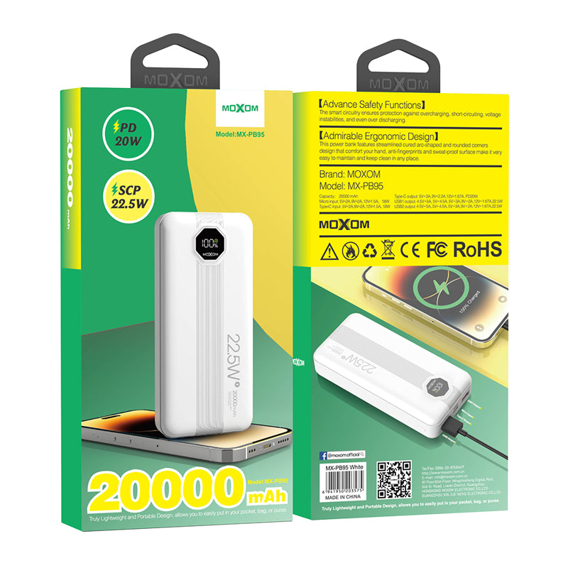 Power bank Moxom MX-PB95 20000mAh SCP22.5W+PD20W beli
