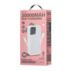Power Bank Rellaen Series 2.4A Cabled Fast Charging RPP-659 30000mAh crni