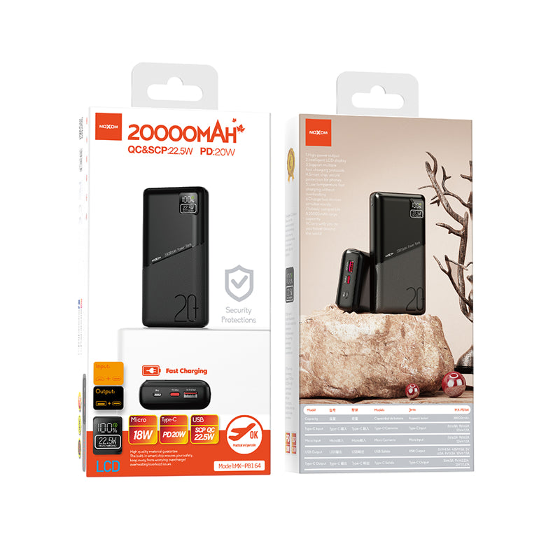Power bank Moxom MX-PB164 PD20W+ QC22.5W 20000mAh