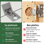 Set 6 pločica za popravku šarki na nameštaju