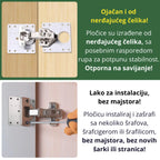 Set 6 pločica za popravku šarki na nameštaju