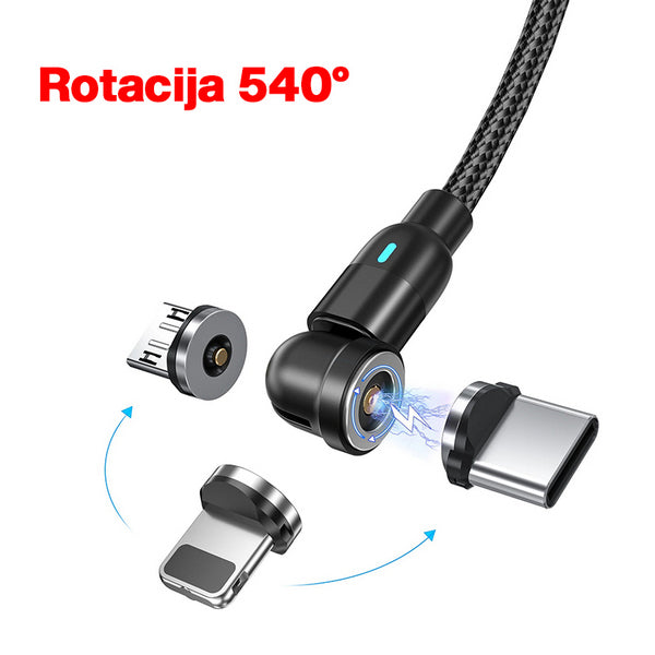 MAGNETNI KABAL ZA PUNJENJE SA ROTACIONOM GLAVOM 540 STEPENI