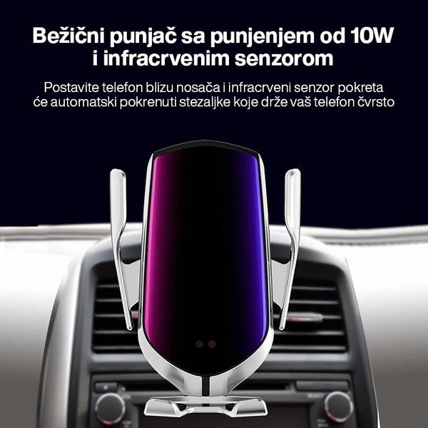 PAMETNI NOSAČ TELEFONA SA BEŽIČNIM PUNJENJEM