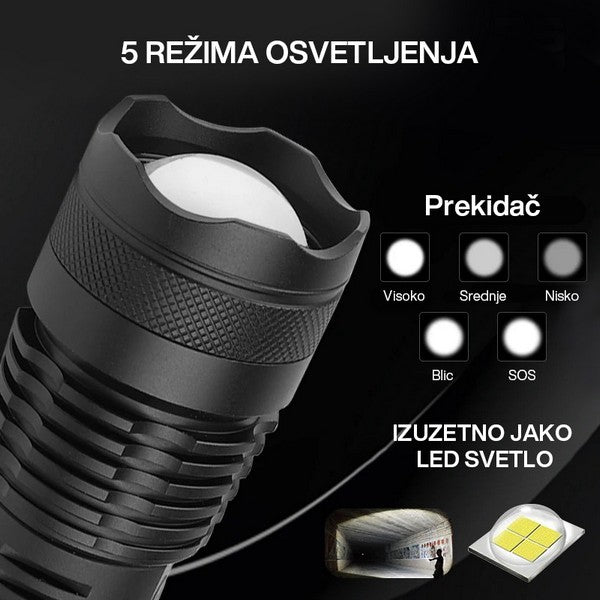 RUČNA LED BATERIJSKA LAMPA