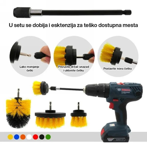 SET ČETKI ZA DUBINSKO PRANJE
