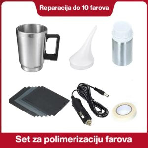 1+1 AKCIJA Set za polimerizaciju farova 12v + držač za mobilni telefon (crno-zeleni)