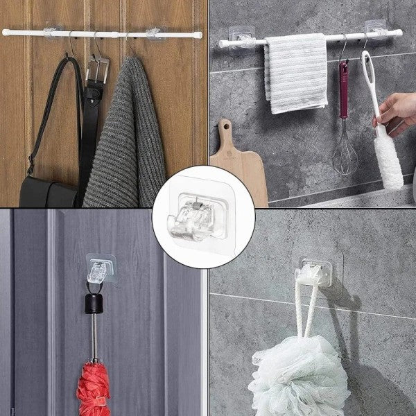 SET SAMOLEPLJIVIH PLASTIČNIH KUKICA SA OSIGURAČEM 4/1