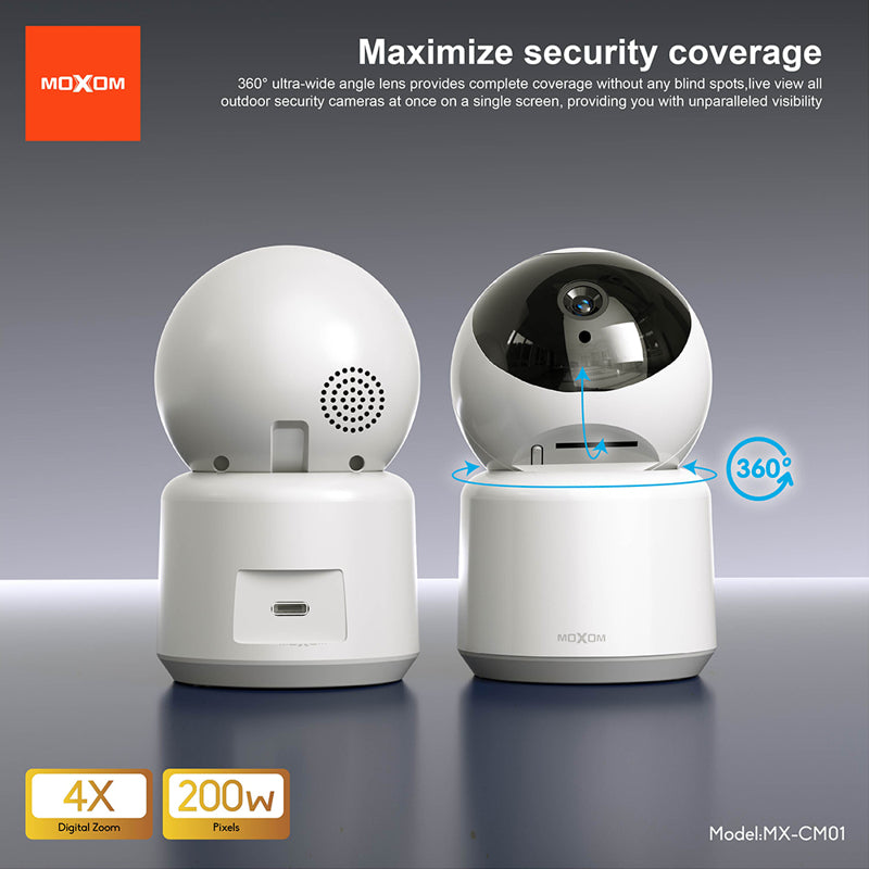 Moxom MX-CM01 Wi-Fi sigurnosna kamera 360° – bela