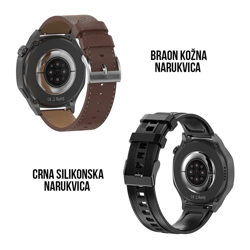DT5 Smart Watch 1,46" – crni + 2 narukvice