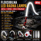 Fleksibilna LED radna lampa 800 lm – savitljiva i punjiva