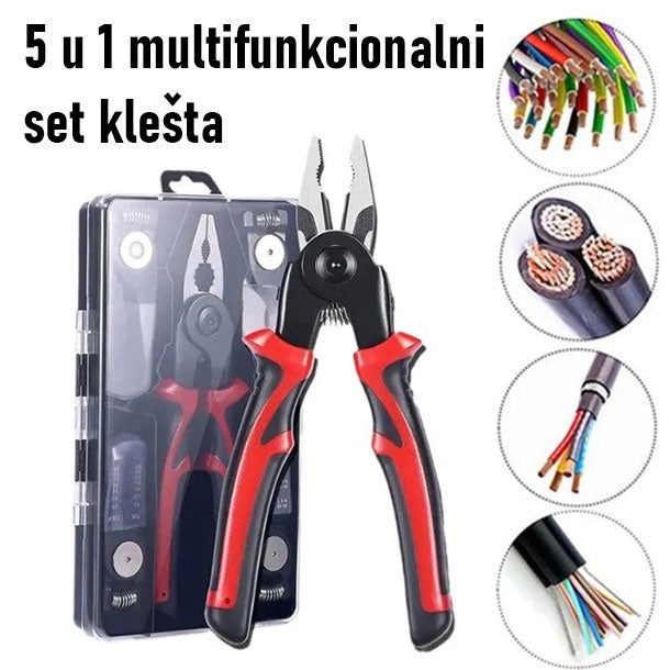 Multifunkcionalna klešta 5-u-1 sa izmenjivim nastavcima