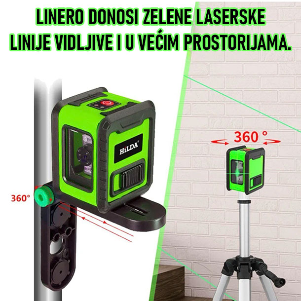 Laserski nivelir za profesionalce i amatere Linero