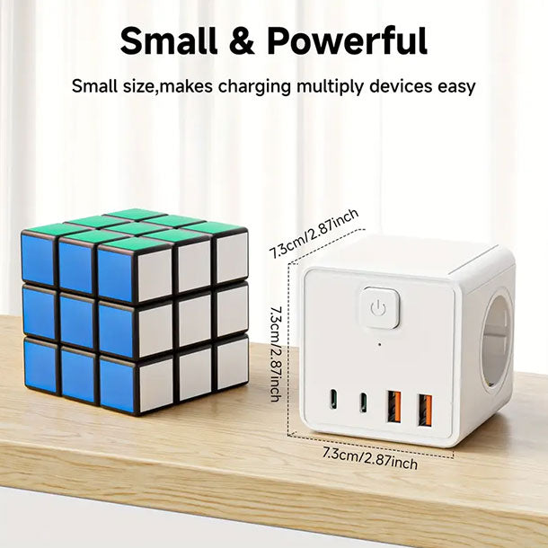 Multifunkcionalni zidni adapter 7u1 – 3 utičnice + 4 USB porta