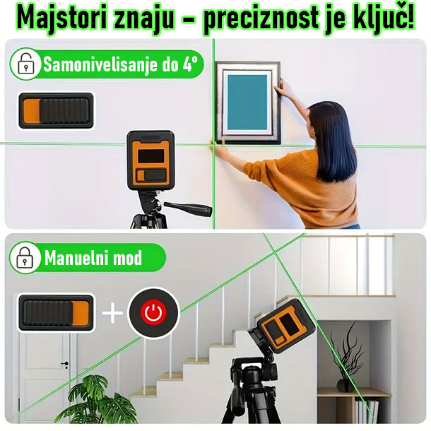 Laserski nivelir za profesionalce i amatere Linero