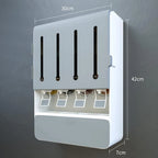 Zidni organizator za začine 8-u-1 – 4 dozatora + 4 posude