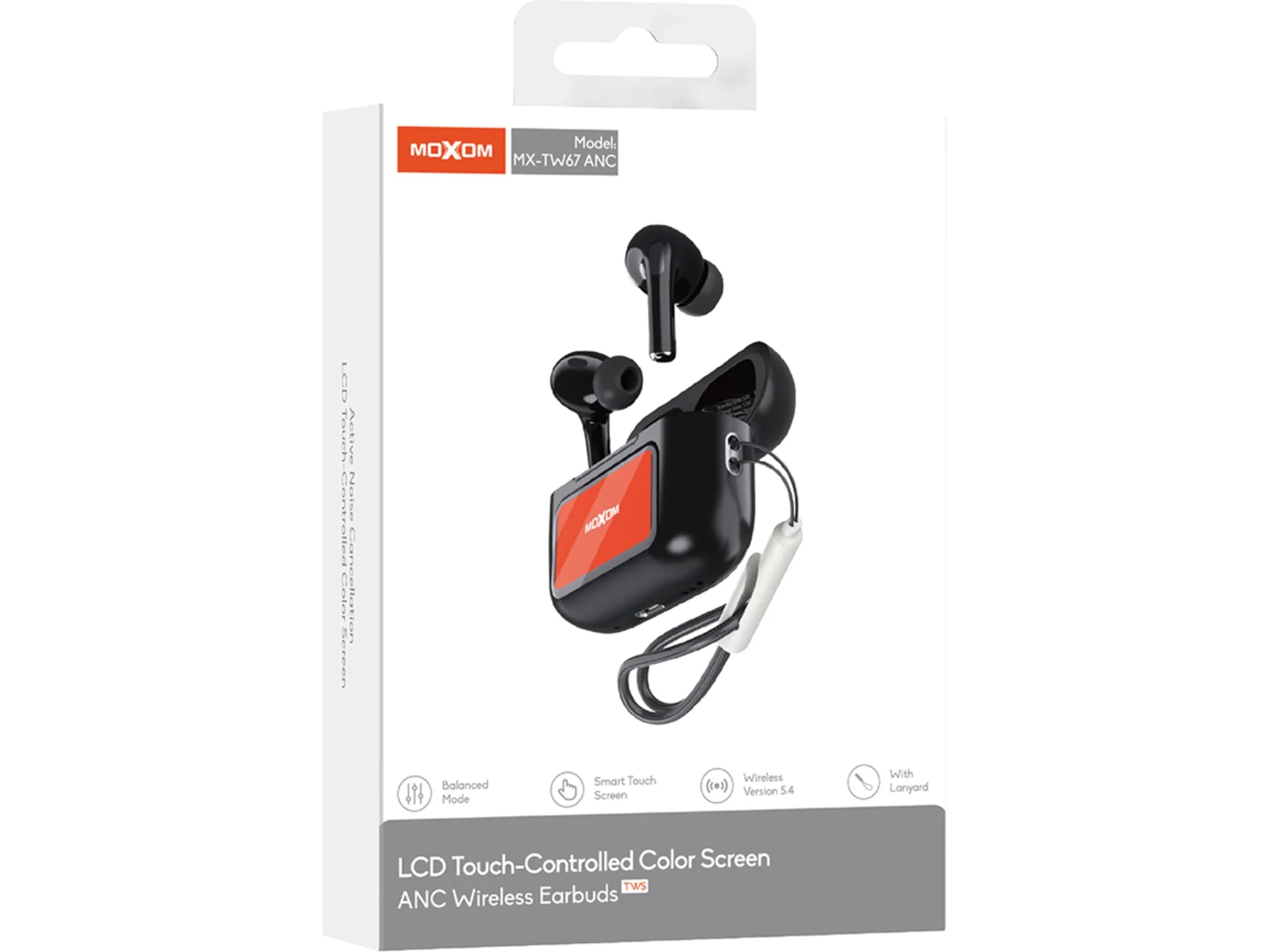 Slušalice Bluetooth Moxom MX-TW67 ANC sa LED ekranom